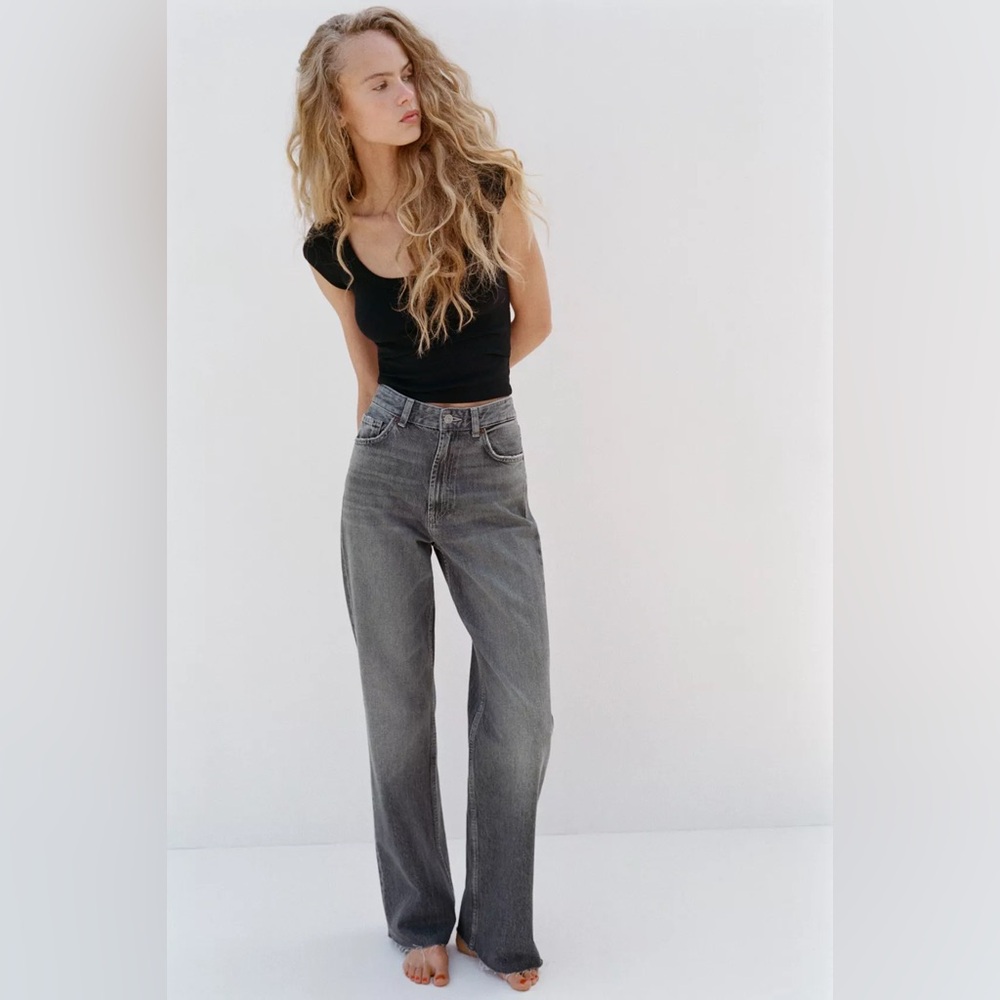NWT ZARA WIDE LEG JEANS